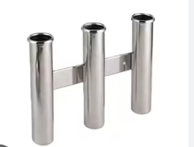 Fishing Rod Holder SS316, 220MM x 225MM (3 Tubes)