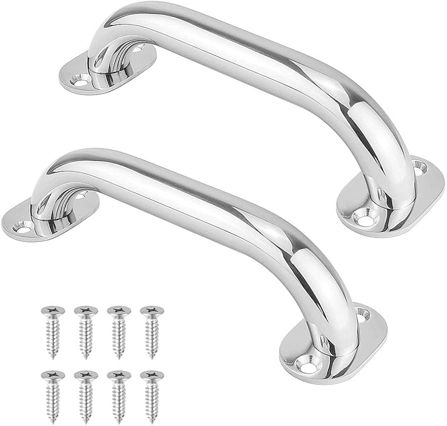 Handrail Grab Handle SS316, 300 x 50MM (Short)