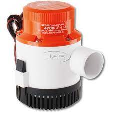 Non-Automatic Bilge Pump 24V, 4700GPH, OD: 1.5" (40MM) 2" (52MM), 8A, 14A Fuse, 1M/3' Wire Lead, SFBP2-G4700-13A (13A Series)