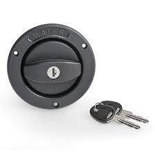 SEAFLO-Water Inlet With Lock, 1/2" Air Vent, SFWI2-02, Black (With 2 Keys)