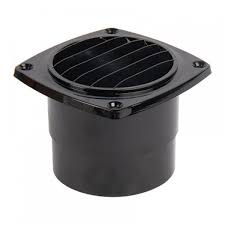 SEAFLO-Louver Air Vent, Round, SFAV2-01, Black (63.5*93.5MM)