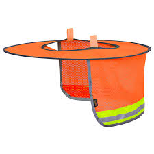 Sun Shield for Safety Helmet, Orange