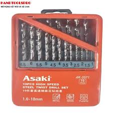 ASAKI Twist Drill Set (19Pcs/Set) (High Speed Steel) AK-3571
