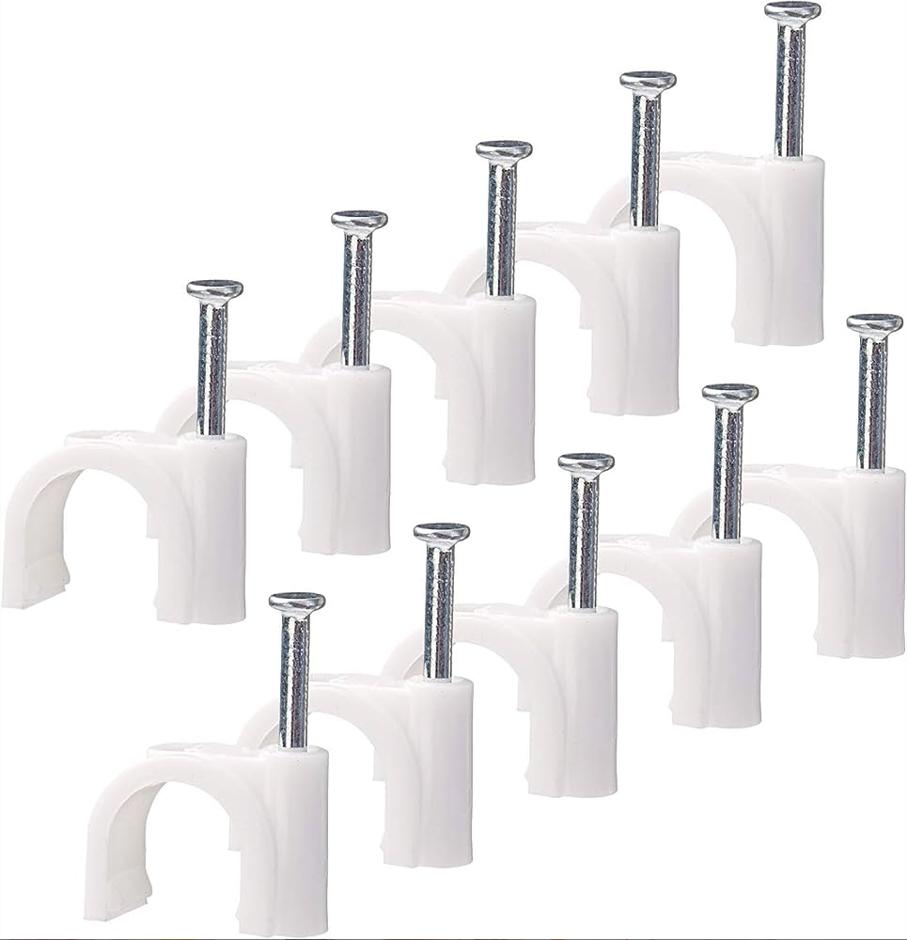 Wire/Cable Clip, White, 6MM (50pcs/packet)