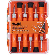 Asaki Precision Screwdriver (Double- Head) (6Pcs/Set) AK-9083