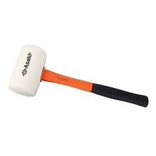ASAKI Rubber Hammer Mallet (White) With Plastic Handle 500G, AK-9732