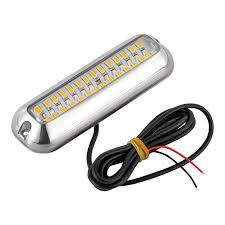 Marine Light, 10-30V, E19001-W2, Warm White Light, 27*0.2W 3-5/6"