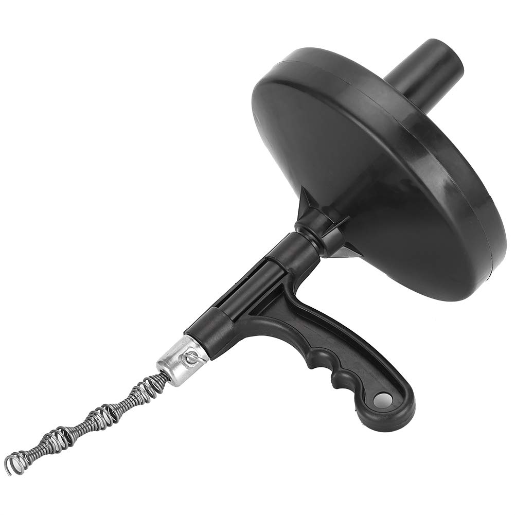 Hand-Cranked Toilet Sewer Draining Tool, Black, 5mtr