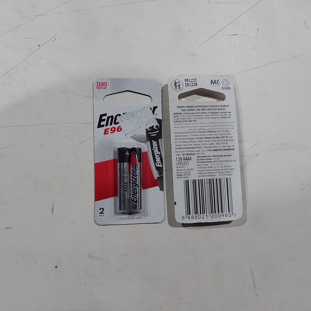 Energizer Battery AAAA/1.5V E69 LR8D425 ENE Titanium Alkaline