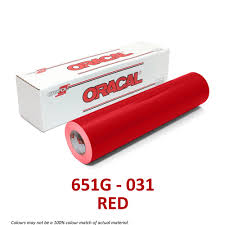 ORACAL, Red Color 031# (1.26M*50M Cutting 0.63*50M)
