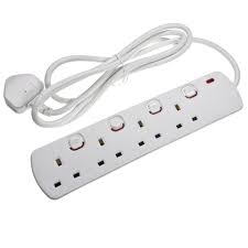 EliteElegance-Electrical Socket Extension BWN43 4Way 3x1.25mmx2/ 3M Wire