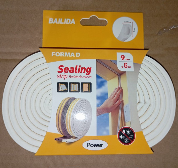 Sealing Strip Pattern, White 9MM x 6M- BAILIDA