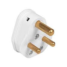 15A Power Top Plug CV15, White Fuse MTP515W (Round)