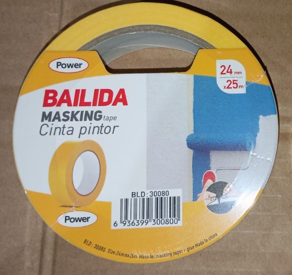 Bailida Masking Tape Yellow 24MM x 25M