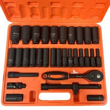 1/2 Dr. Black Extended Socket (32Pcs/Set)
