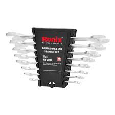 Ronix Double Open-end Spanner 8pcs Set + Plastic Rack Model: RH-2201