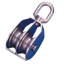 [19838] Swivel Pulley Block, Double, SS304, M25