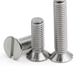 [40942] Screw - Machine, CSK, Slotted Head, SS304, M5 x 1"