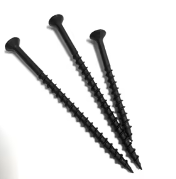 [41057] Screw - Drywall, Black, Coarse Thread, M4 x 60mm