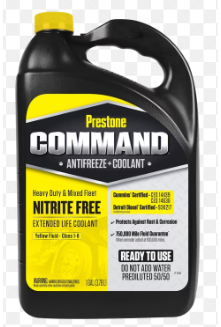 [42786] Prestone Command Heavy Duty 50/50 Prediluted Nitrite Free Antifreeze + Coolant (1 Gal/3.785 Ltr) Yellow Colour 