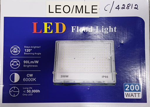 [42812] LED Flood Light - 200W, Cool White, 6000K, 135-26V, WSA09DAL0023