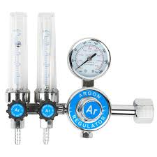 [43184] Argon Flowmeter With Twin Flowmeter Chrome, Inlet:G5/8, Outlet Nipple: 8MM