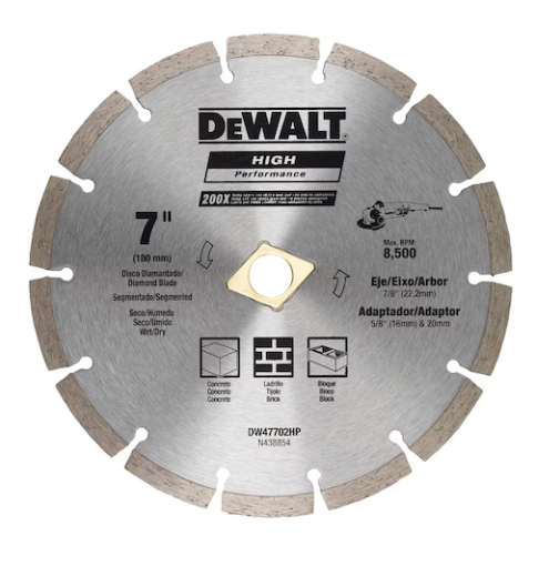 [44004] Dewalt-Diamond Disc 7" (180*22,23MM),Dry 