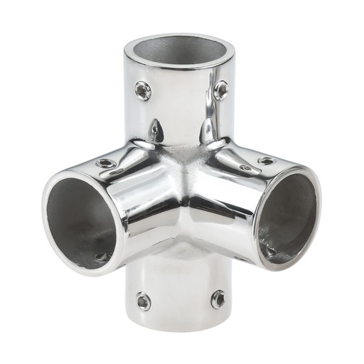 [44077] SS316 Boat Rail Fitting 3-Way Corner, 22MM