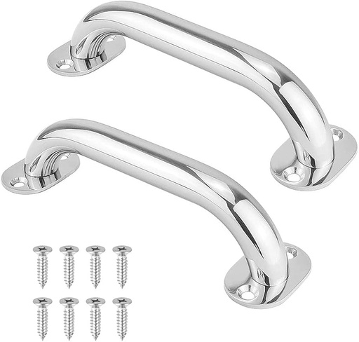 [44113] Handrail Grab Handle SS316, 300 x 50MM (Short)