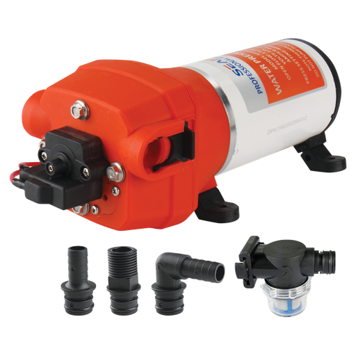 [44239]  Diaphragm Pumps(Long) 12V, 4.5GPM/17.0LPM, 12.13 A MAX DRAW, 40PSI/2.8BAR, SFDPA1-045-040-41 (41 Series)