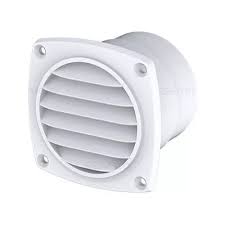 [44205] Louver Air Vent, Round, SFAV1-01, White (63.5*93.5MM)