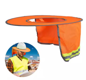[44357] Sun Shield for Safety Helmet, Orange