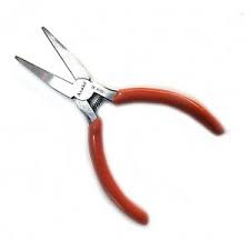 [44565] Mini Nose Pliers Bent 5", AK-8296