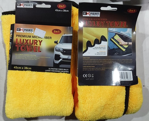 [45333] Expert MF Towel ( 2 IN 1 MICROFIBER LUXURY TOWEL 45CM X 38CM )