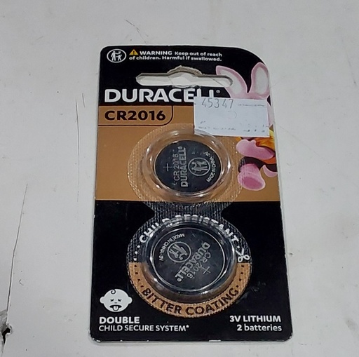 [45347] Duracell Bat 2016 x 2 ( CR 2016 3V)