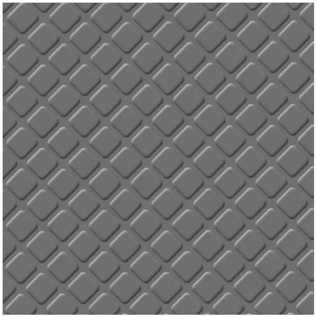 [16067] PVC Flooring Mat - Skew Square, Grey, 1.6*20Mtr
