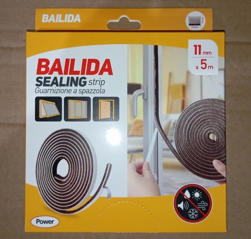 [45979] Bailida Weather Stripping, Brown 11MM x 7MM x 5M
