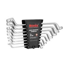 [46914] Ronix Double Ring Offset Spanner Set 8pcs +Plastic Rack Model: RH-2301