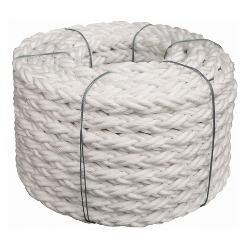 [47068] Rope - PP Mooring 8 Strand White with Green Tracer 45MM*220Mtr