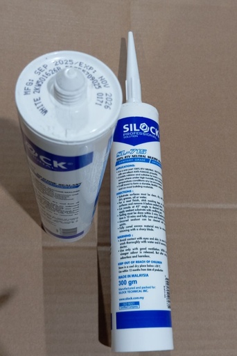 [48649] Silock - Silicone Sealant, SL-715, White (For Wet Area and Bathroom) 300ML