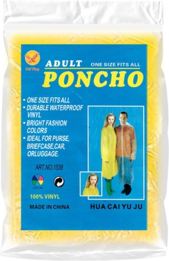 [49141] Disposable Raincoat For Adult - Unisex