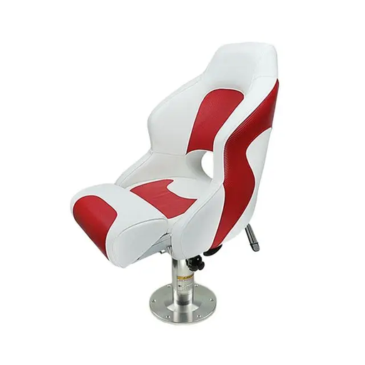 [49435] Boat Captain Seat Foldable ( Red & White )
