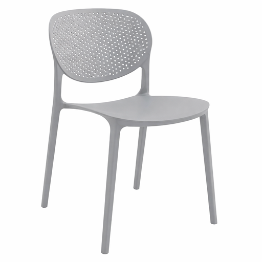 [49734] Plastic Chair (C116) Grey 93360 - 40*42*80CM PP