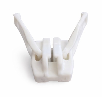 [50494] Plastic Zipper Slider, White, 10MM x 43MM, Double Side