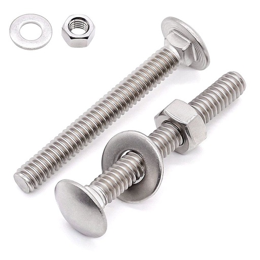 [25620] Screw - Machine, With Nut and Washer, CSK, Phillips Head, SS304, M8 x 57MM
