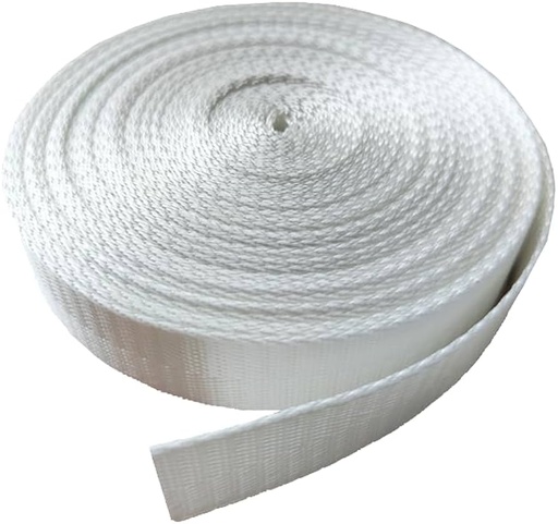 [25698] Polypropylene Webbing Strap White 25MM