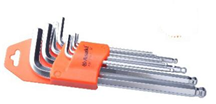 [50920] Asaki Ball Point Hex Key Sets Extra Long (9pcs) 1.5-10mm, AK-7402