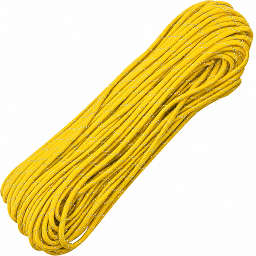 [51251] Ropenet - PP Multi 16-strand Braided Rope 3MM X 30M, Yellow/Reflective Line 