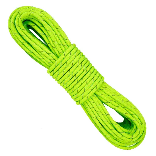 [51252] Ropenet - PP Multi 16-strand Braided Rope 3MM X 30M, Nemo Green/Reflective Line 