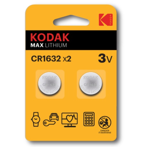 [51395] KODAK Battery 3V CR1632 Max Lithium